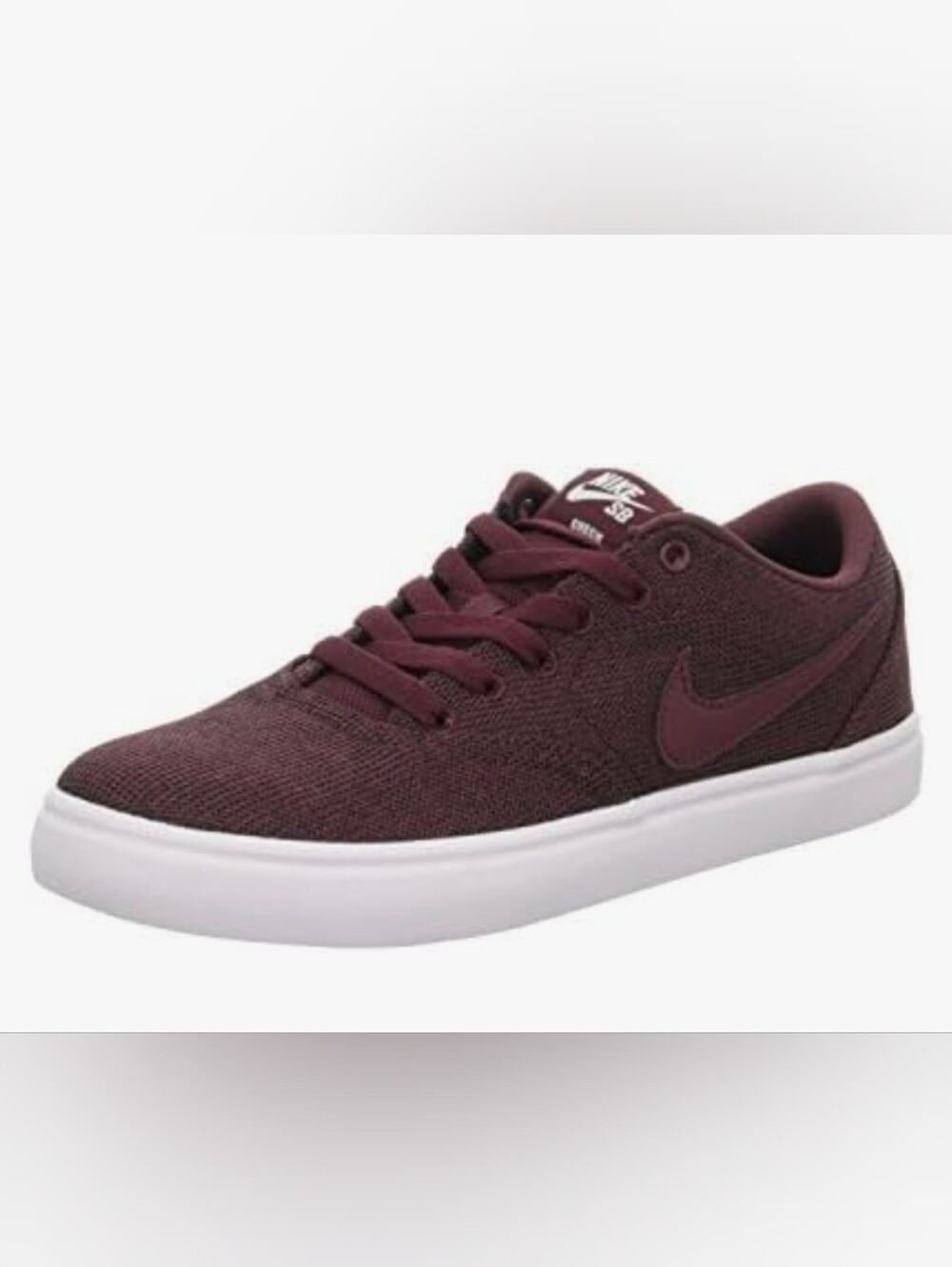 Nike Women’s SB Check Low-Top Athletic Sneaker - Burgundy